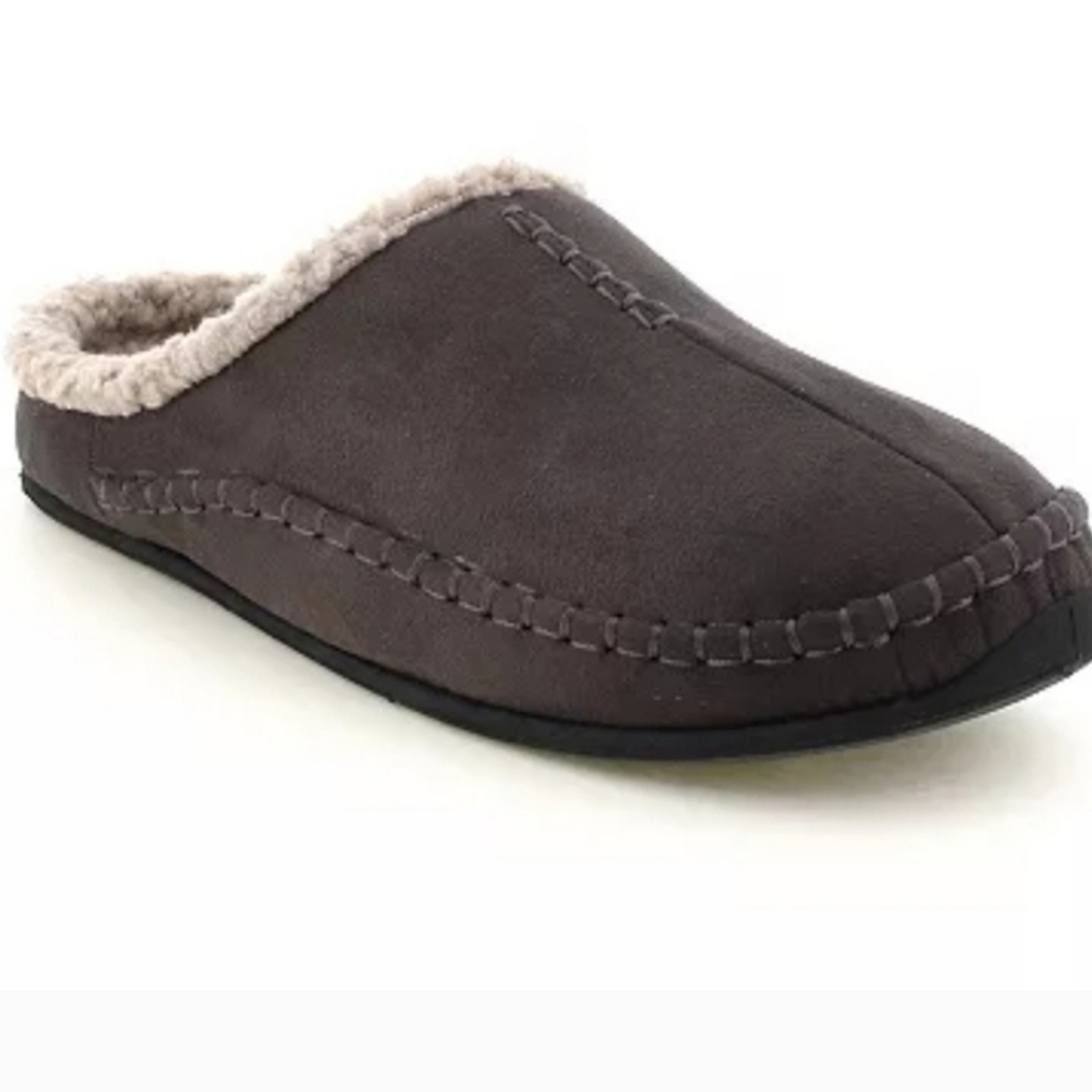 Deer Stags Slipperooz Men's Nordic Indoor Outdoor‎ Slippers Grey Size 8 Men New